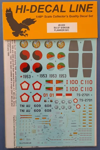 Su-27S/SK/UB Flanker B/C Hi decal