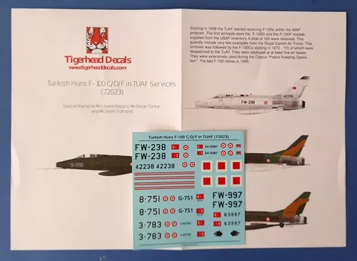 Turkish Huns F-100C/D/F in TUAF service TigerHead Models