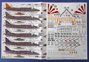 USMC AV-8B Plus Harrier II VMA-214/223/231/513 DXM decals