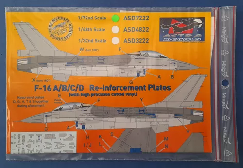 F-16A/B/C/D Reinforcement plates Astra decal