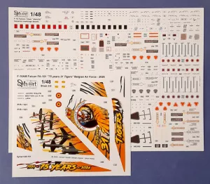 F-16AM Falcon FA-101 "75 years 31 Tigers" "NATO Tigermeet 2026" - BAF Shy@rt decal