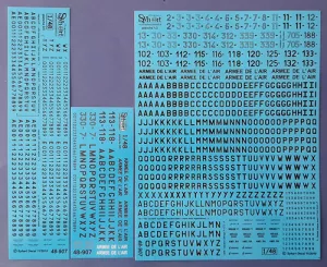 Immatriculations et numéros de series Chasseurs de Armée de I´Air 1995-2010 Shy@rt decal