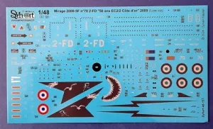 Mirage 2000-5F n°70 2-FD "50 ans EC 2/2 Cote d´Or" 2000 Shy@rt decal
