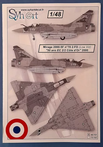 Mirage 2000-5F n°70 2-FD "50 ans EC 2/2 Cote d´Or" 2000 Shy@rt decal